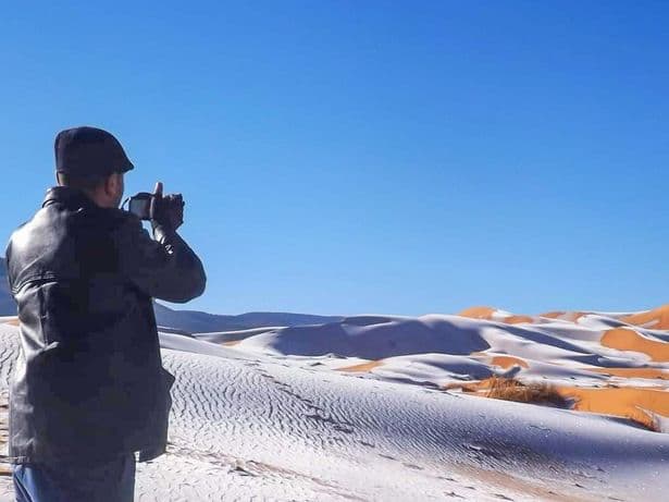 sahara, snow, Africa, desert