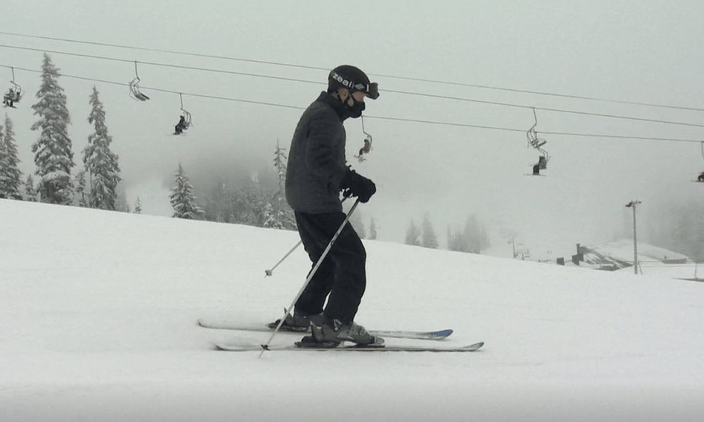 Picture of John Samuelson skiing 