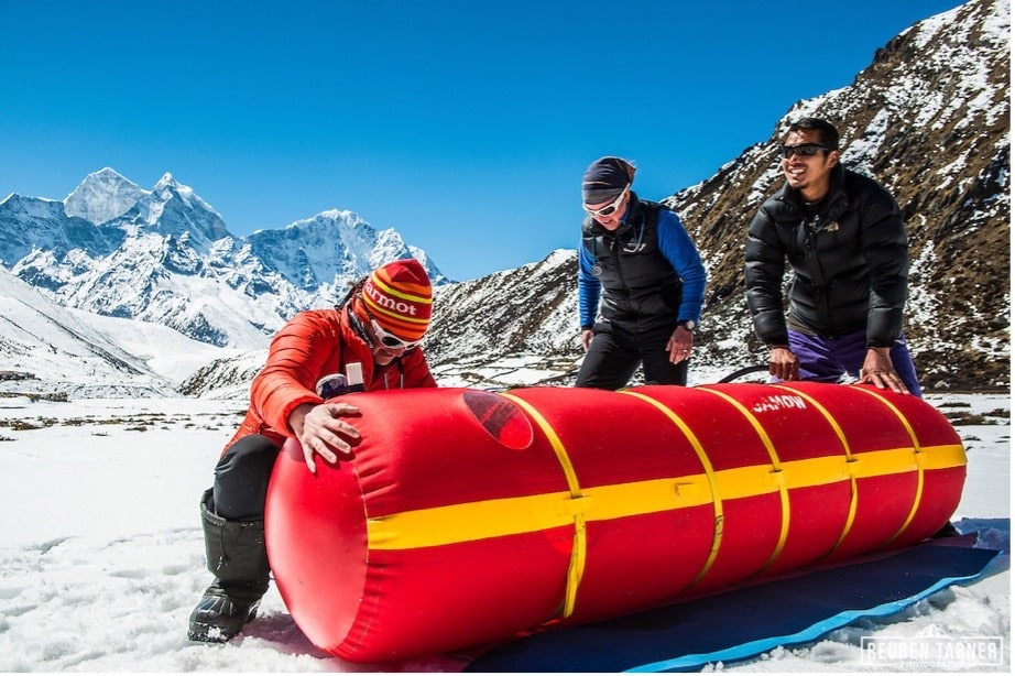 Gamow Bag used for HAPE in the field during a high altitude demo.