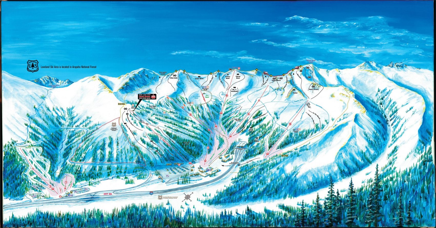 Loveland Ski Area trail map