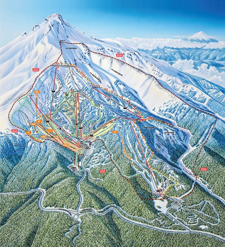 Mount Hood Trail Map - SnowBrains