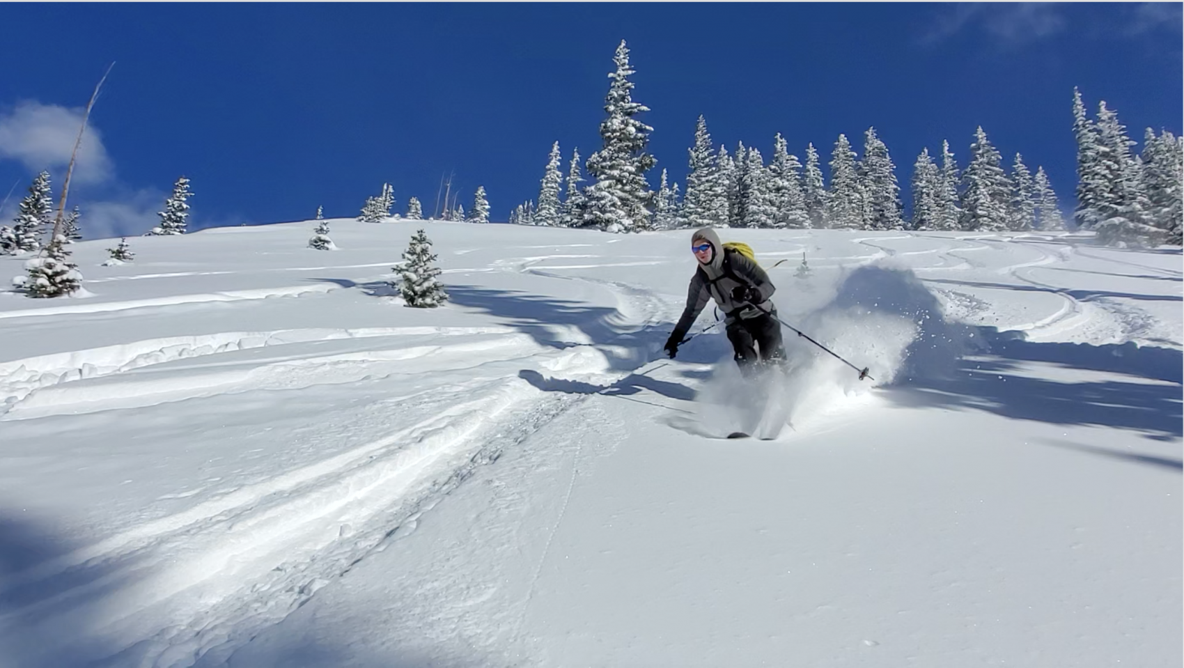 Ski touring on slopes