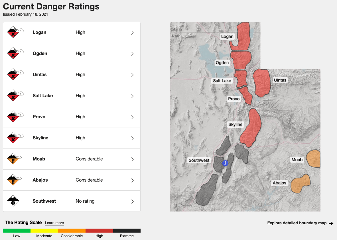 avalanche, forecast, utah