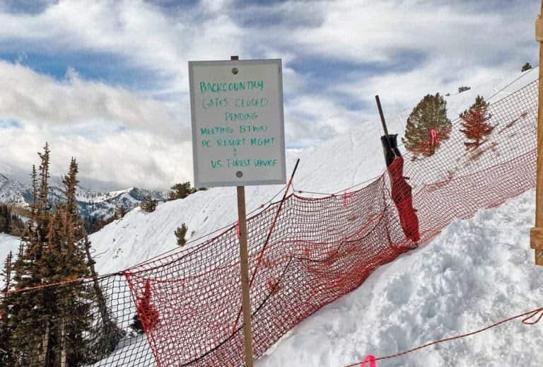 access gate, park city, Utah, avalanche,