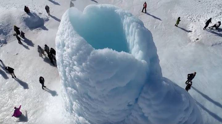 Ice Volcano Located in Kazakhstan