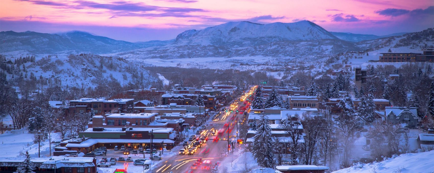 Winter Sunset In Steamboat Colorado