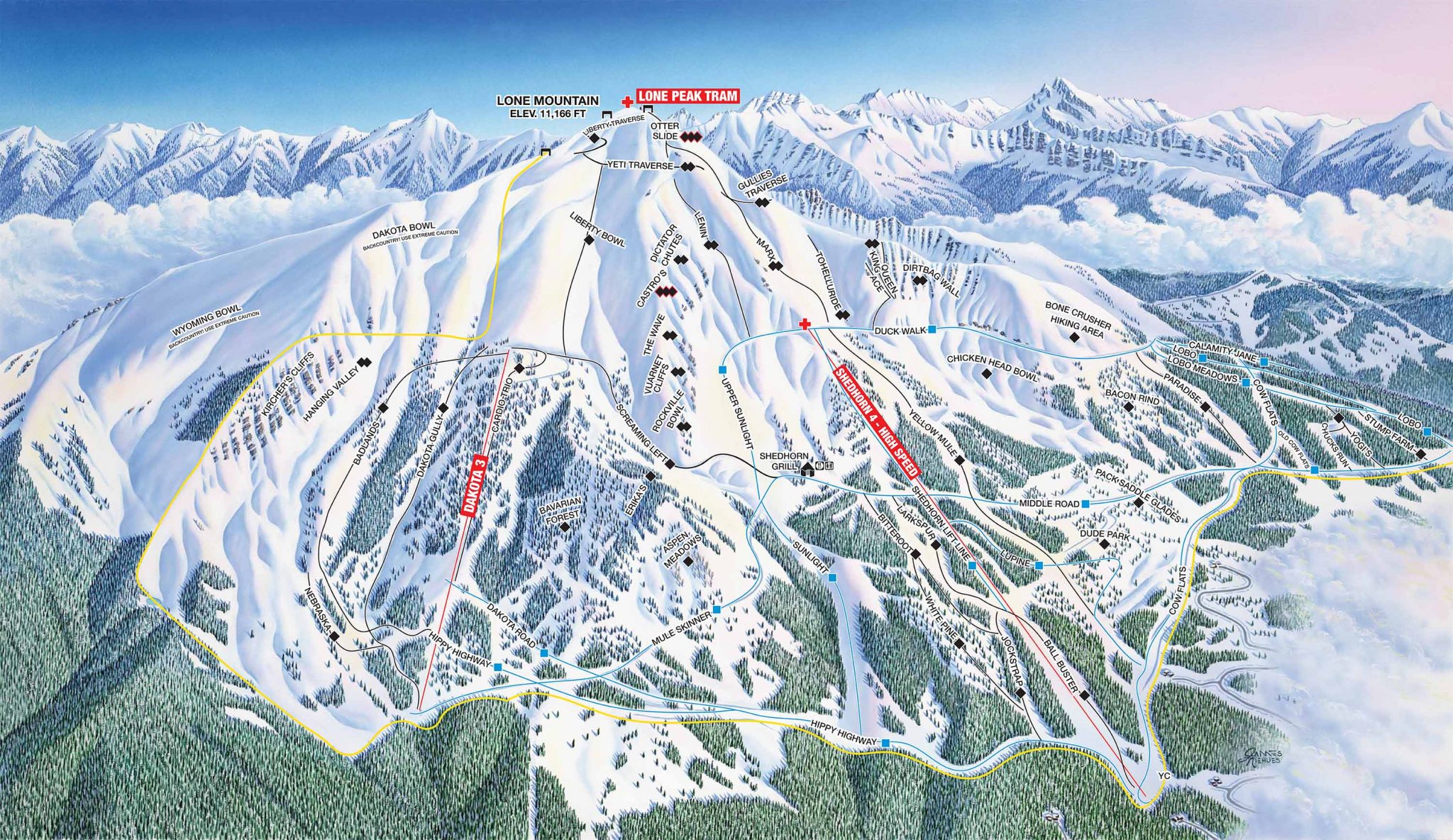 Bozeman Attorney Vs Big Sky Resort Politics And The Ski Industry   Big Sky Map JPEG 2048x1184 