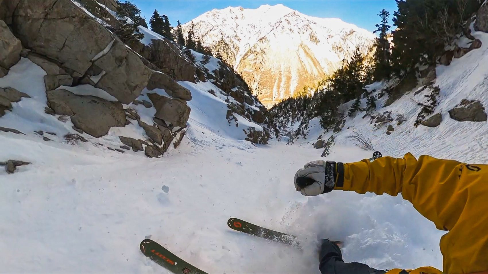 Lower chute fun. image: snowbrains