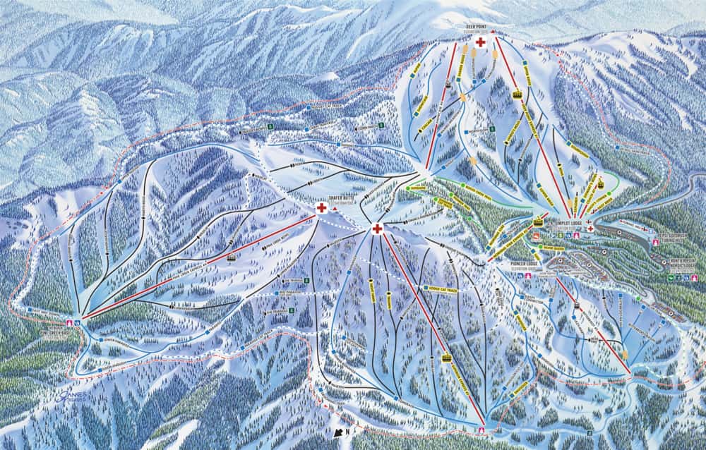 bogus basin, idaho, trail map