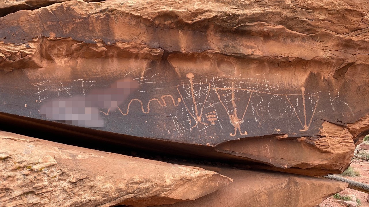 utah, racist, graffiti,