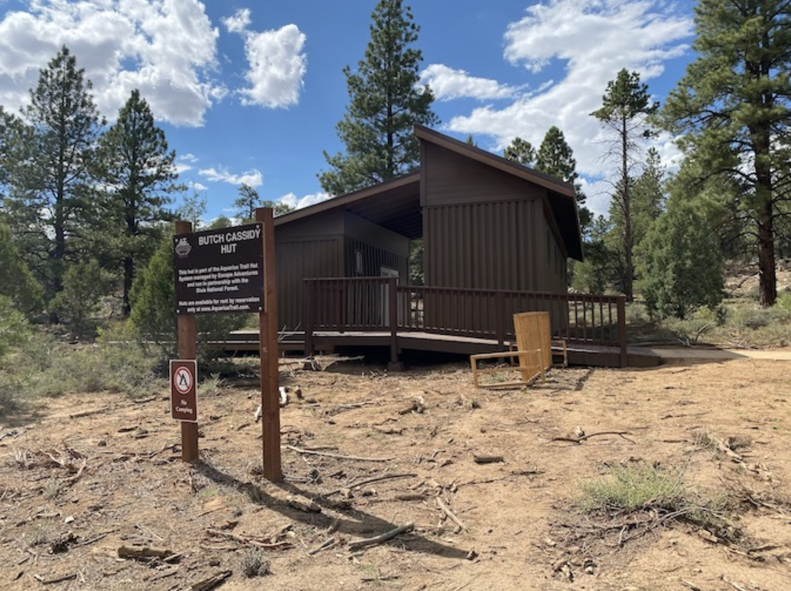 One of the huts along the bike trail