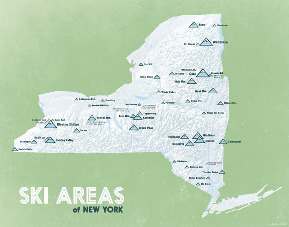 The State Of Skiing In New York State SnowBrains   New York Resorts Map 