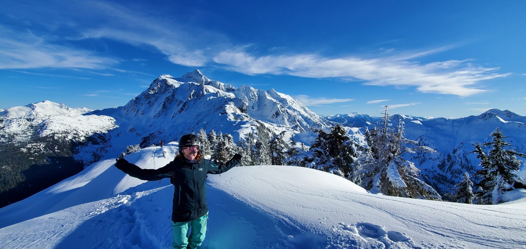 Mt. Shuksan and skier