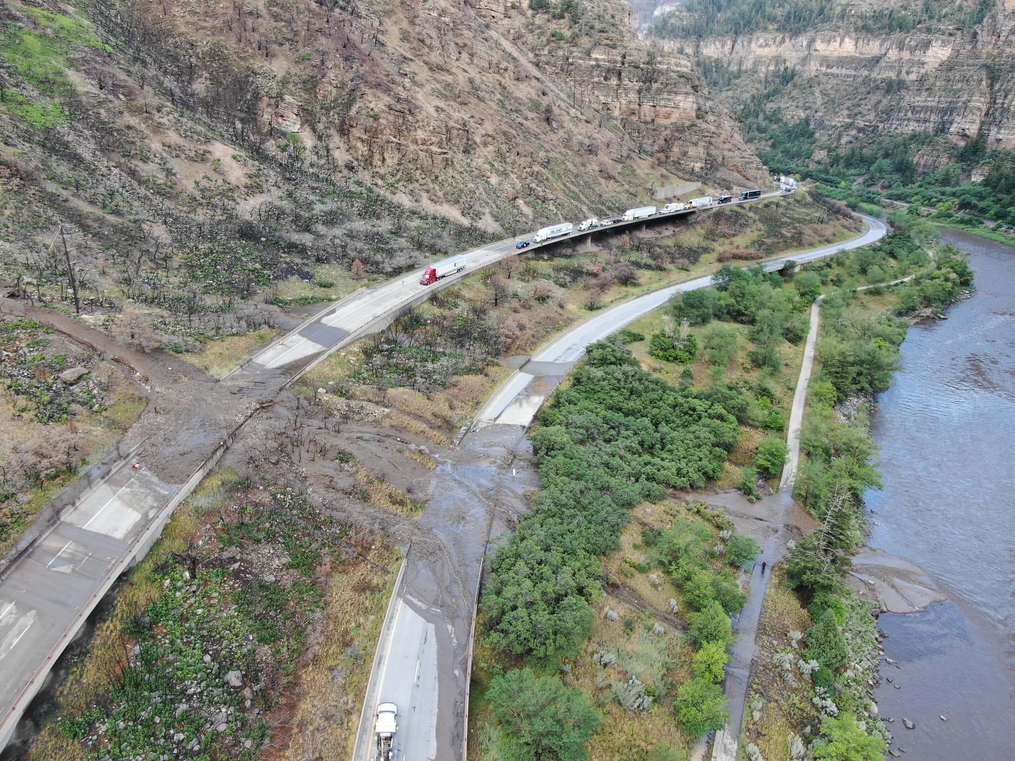 I-70, closed, mudslide,