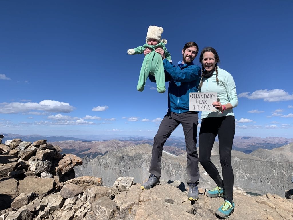 summit of popular 14er quandary peak