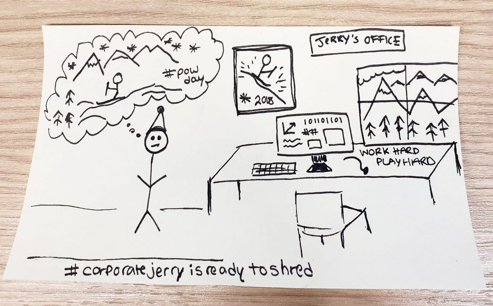 Comic of Corporate Jerry daydreaming