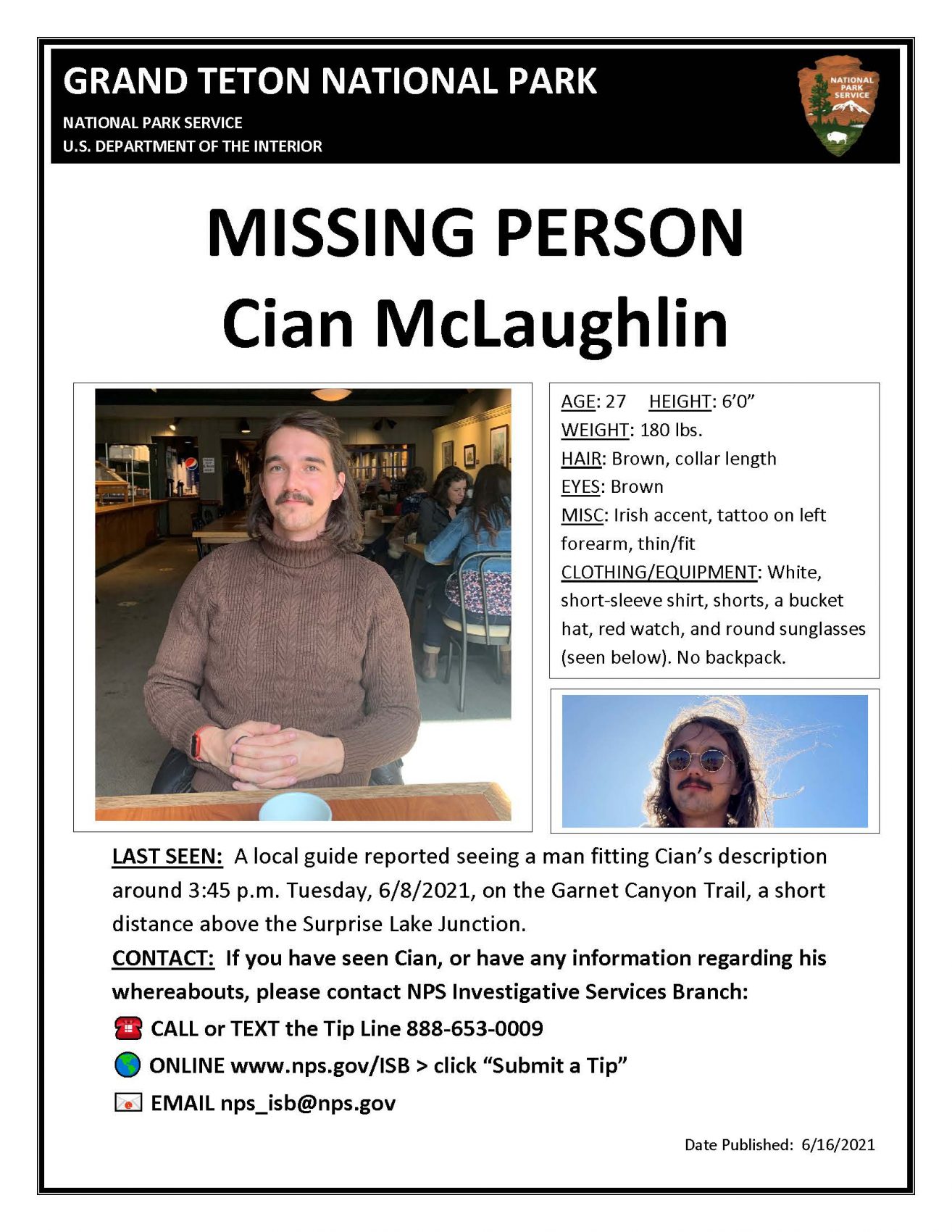 search, missing person, Cian Mclaughlin, 