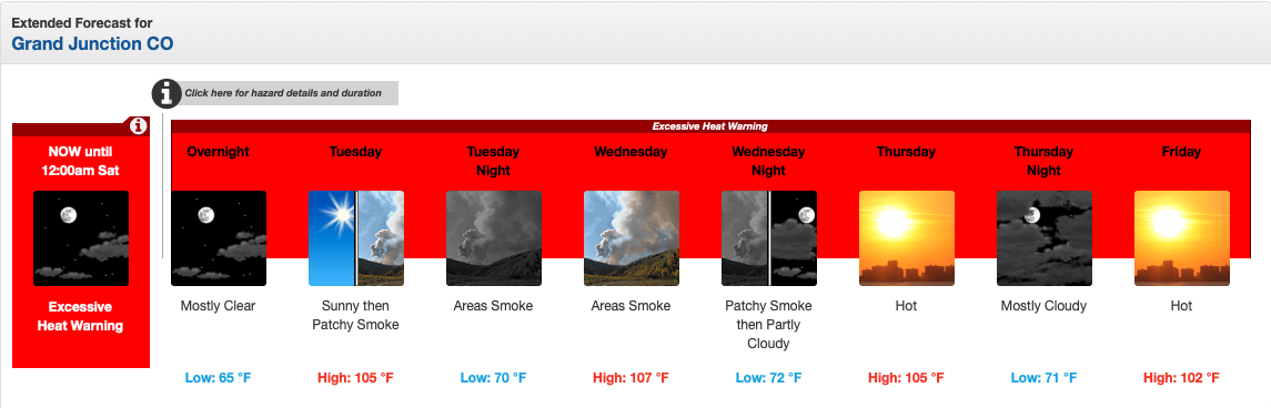 heat wave, excessive heat warning, colorado,