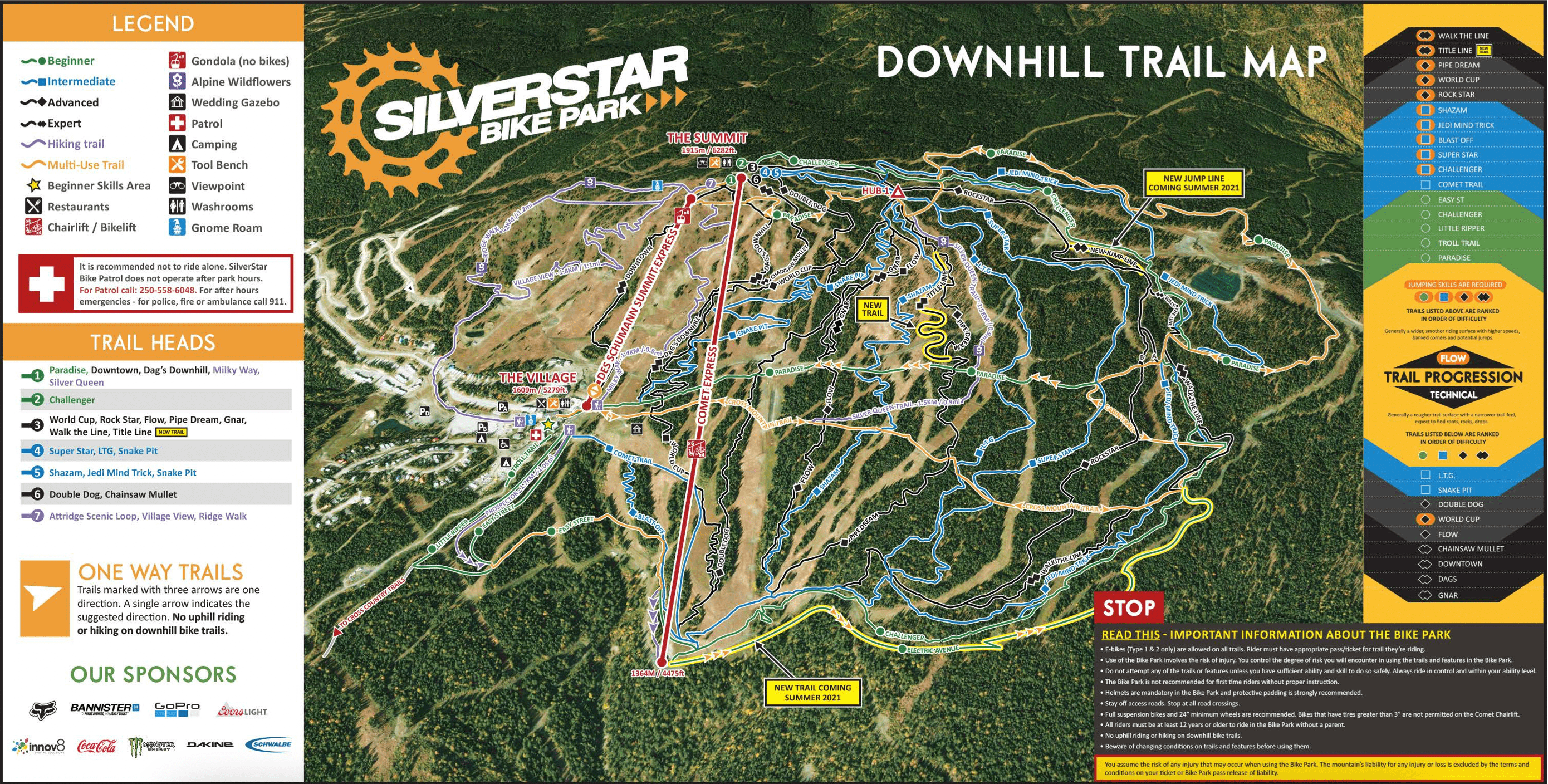 bike park trail map