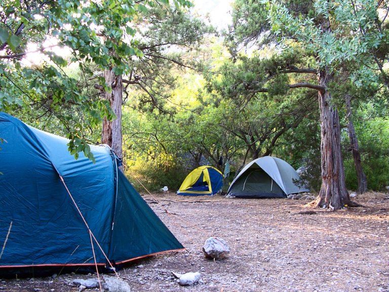 crowded campground