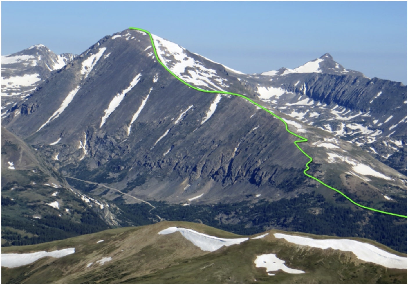 quandary peak popular 14er route