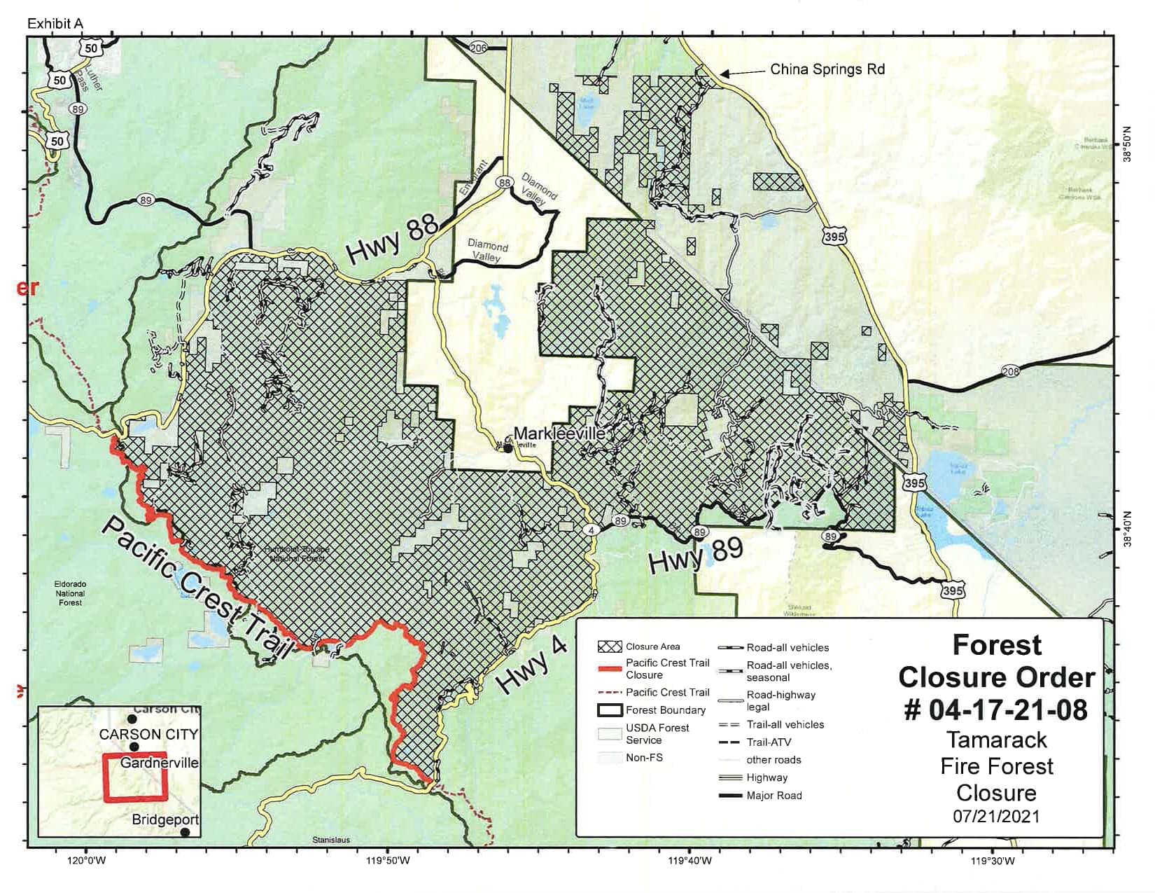 humboldt-toiyobe forest closure