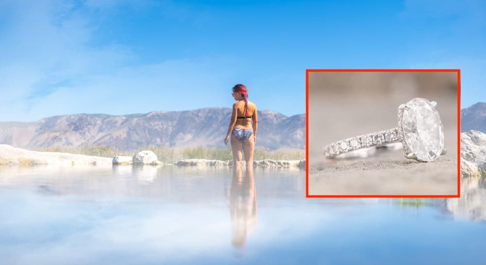 wild willie hot spring, california, mammoth lakes, diamond ring, 