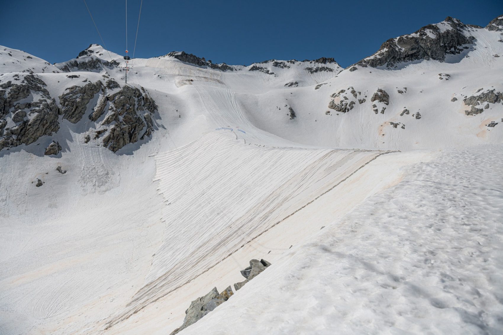 Italy glacier tarp