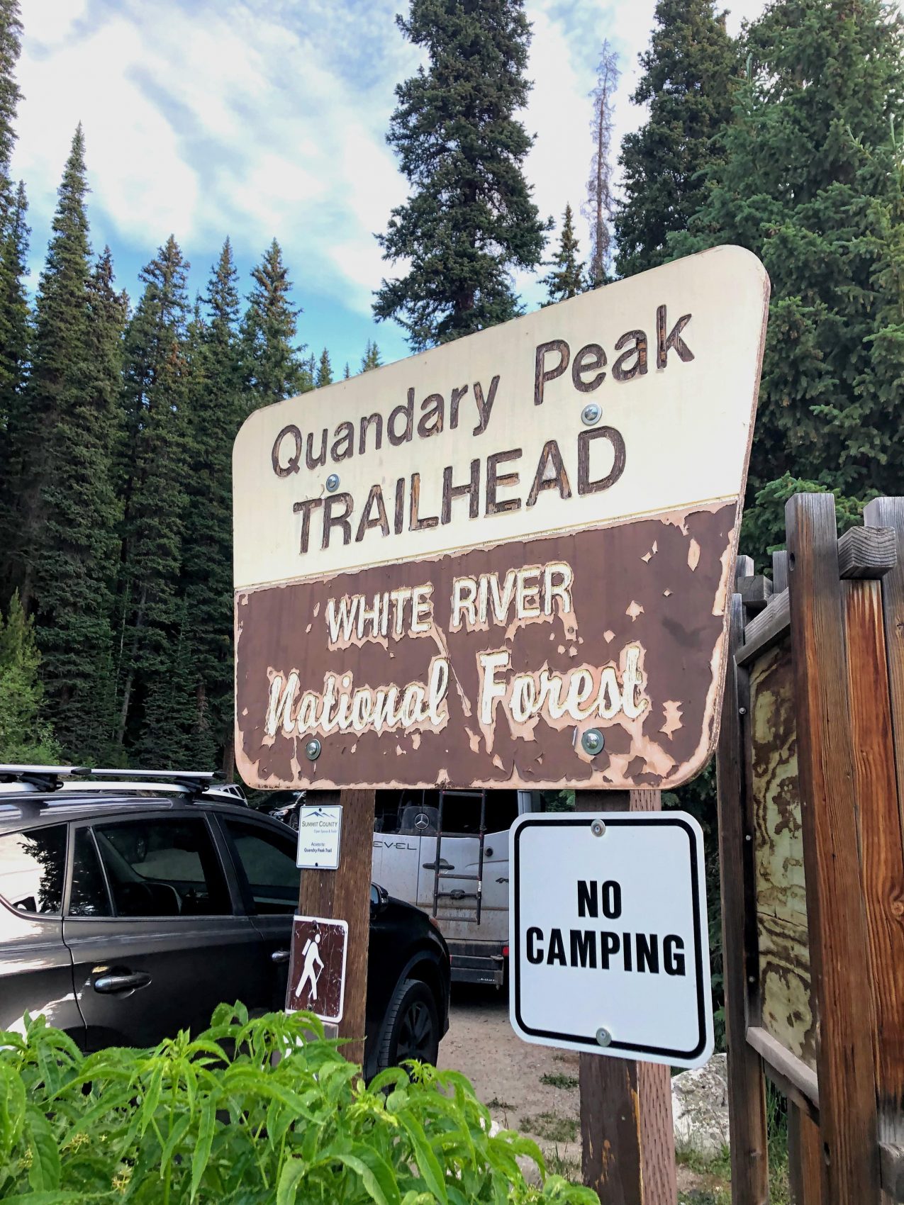 trailhead, quandary peak, colorado