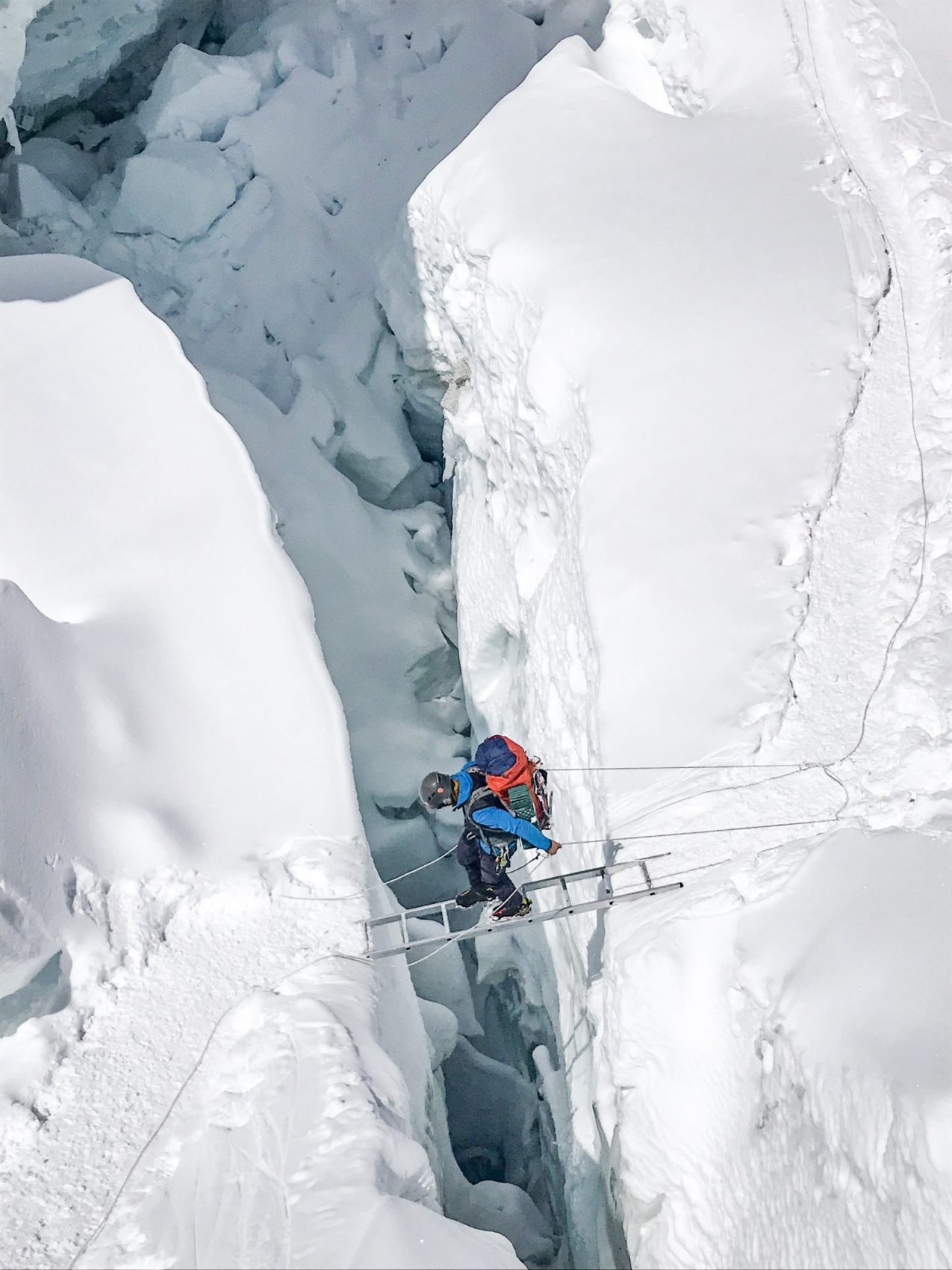 Climber on a ladder