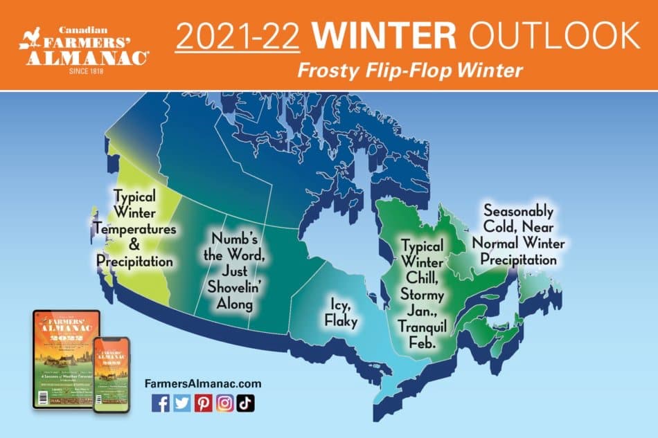 Old Farmer's Almanac Canadian Winter 21/22 Forecast: Not Looking