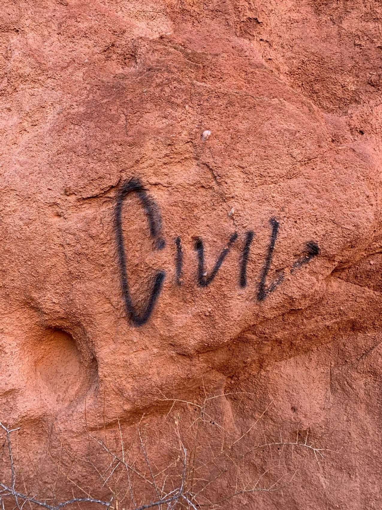graffiti, garden of the gods, Colorado,