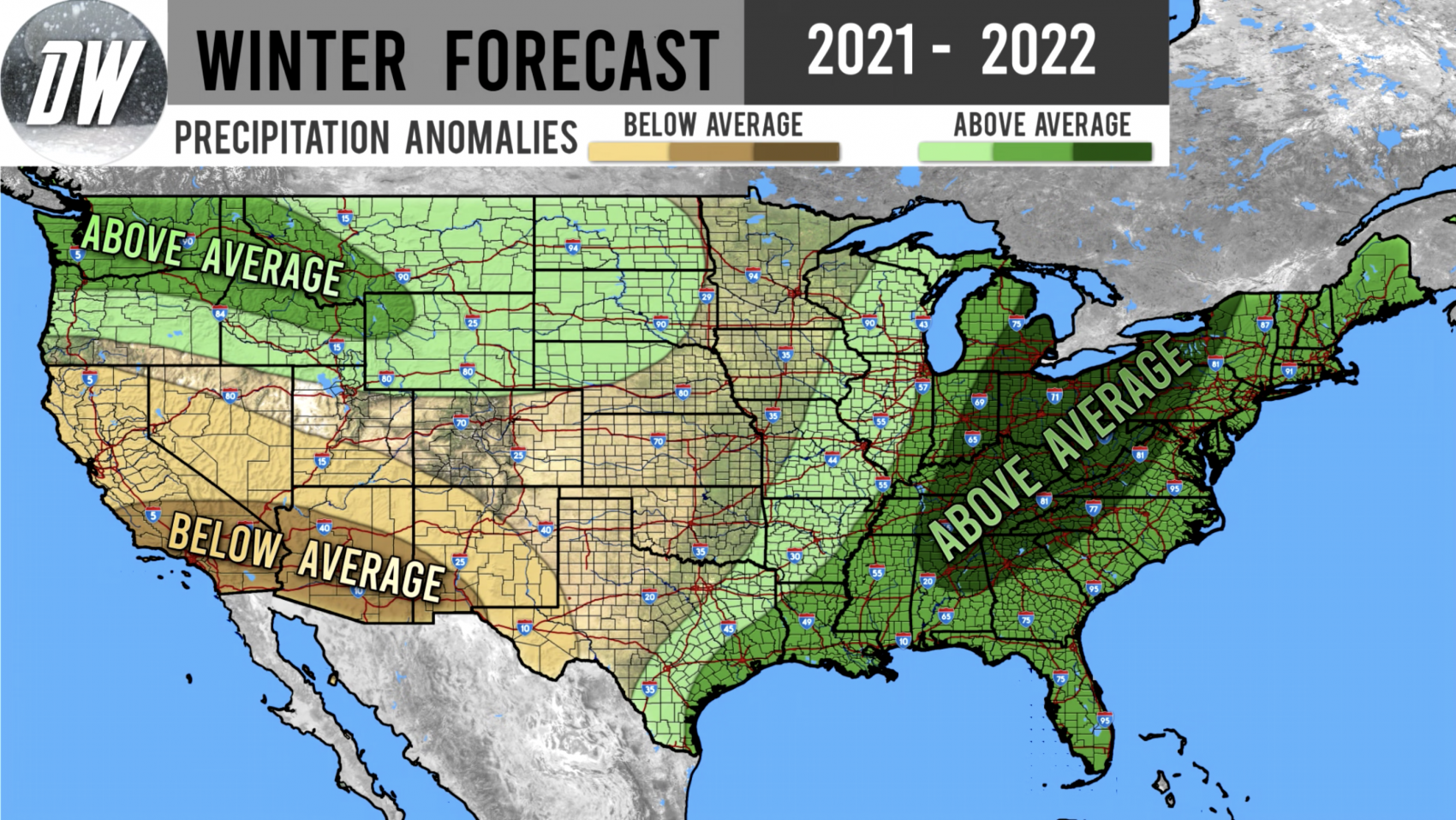 Direct Weather Shares 2021-2022 Winter Forecast - SnowBrains