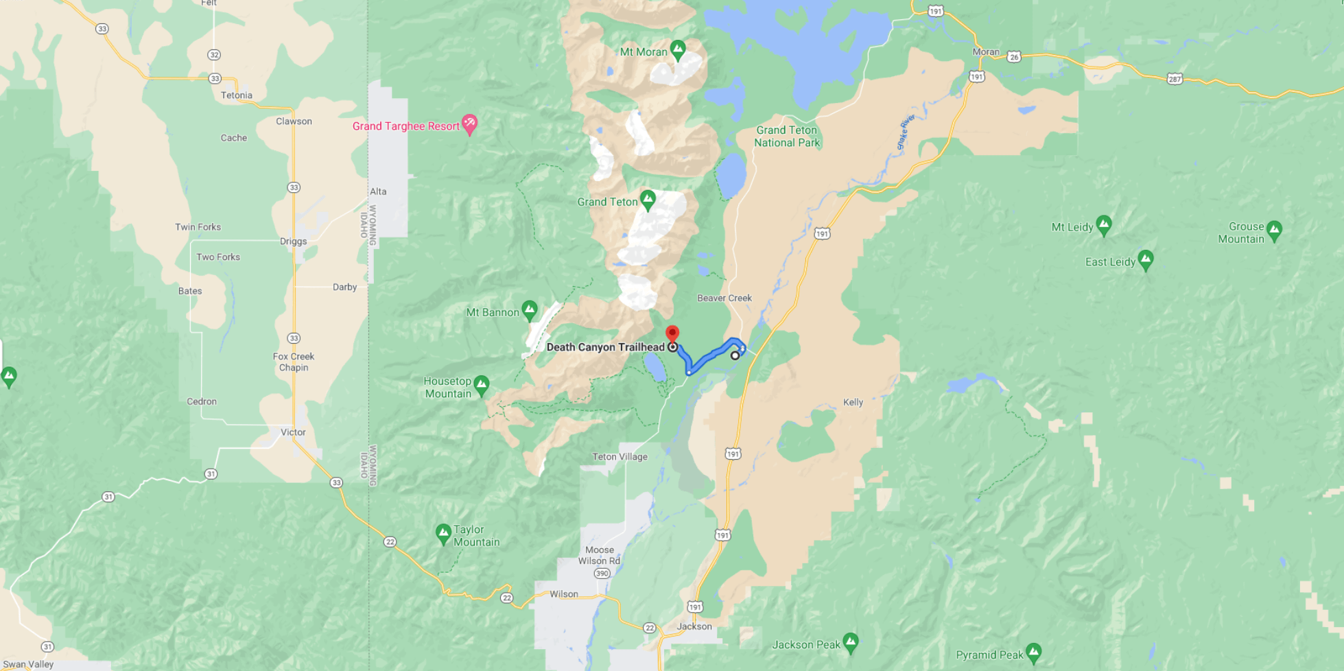 grand teton national park, Murie Ranch Junction and Death Canyon Junction