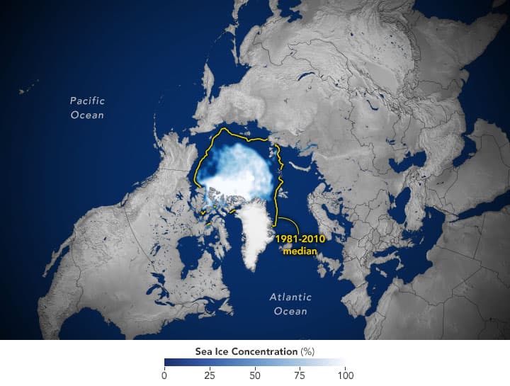 arctic sea ice, NASA