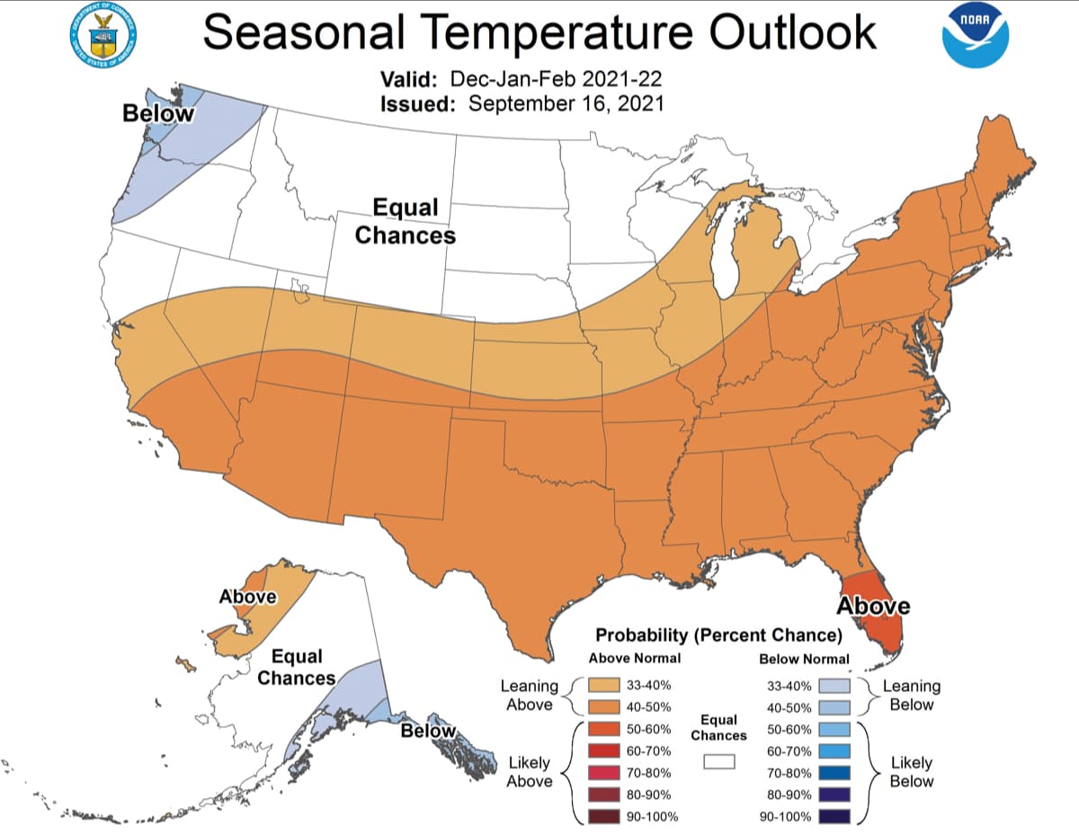 NOAA 3Month Outlook How Does the Beginning of Winter Look? SnowBrains