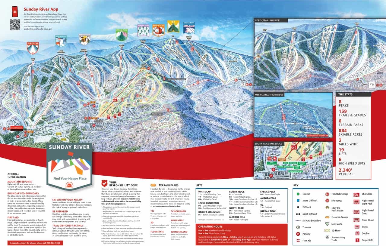 sunday river trail map