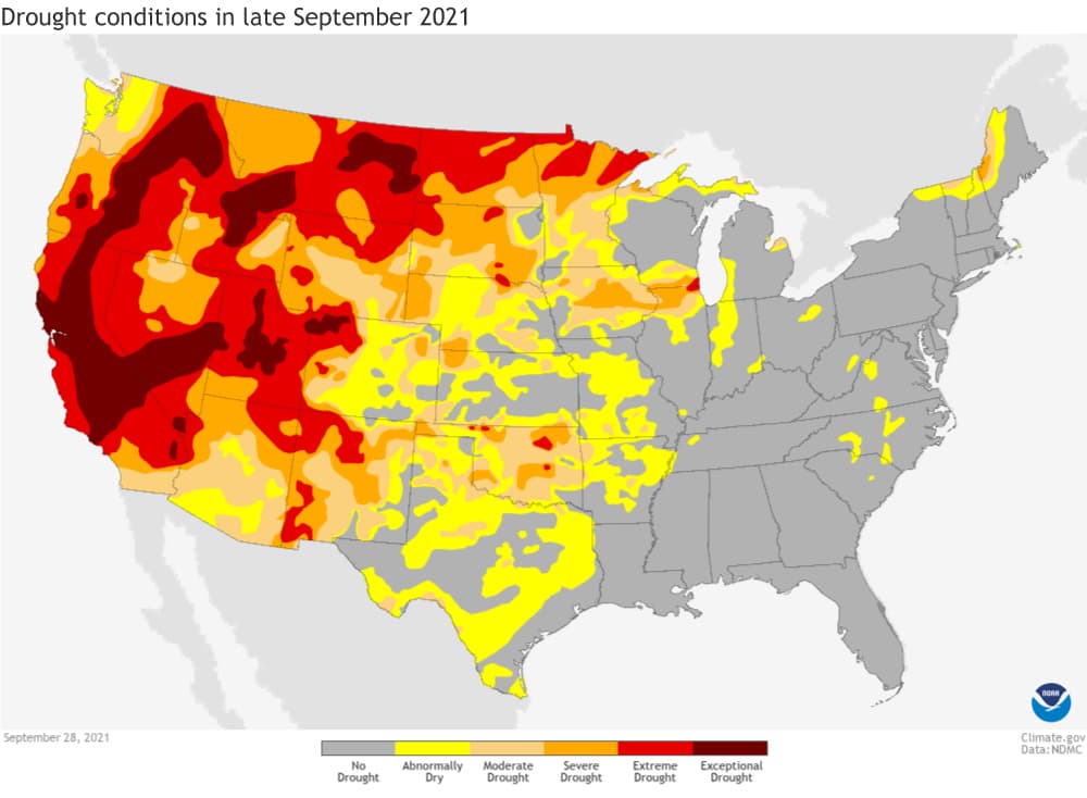 October, outlook, drought, 