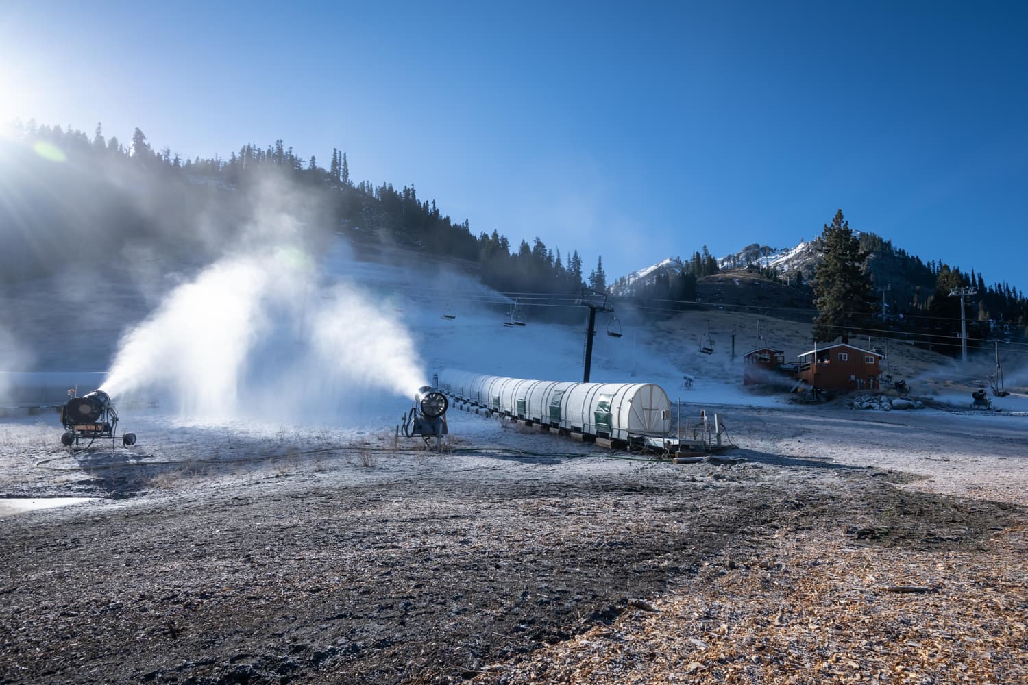 Palisades Tahoe, snowmaking, california