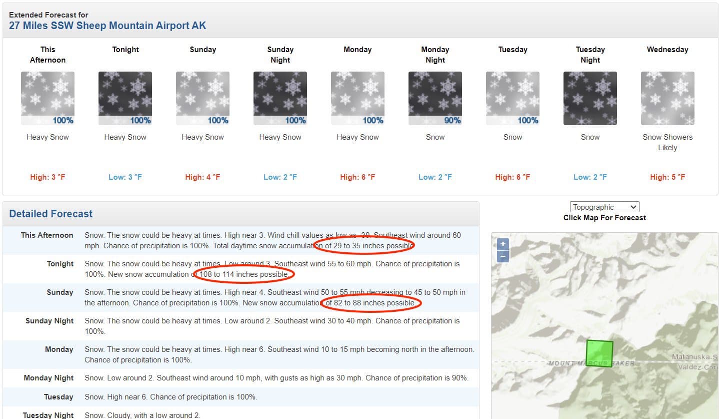 noaa, Alaska, forecast, Chugach