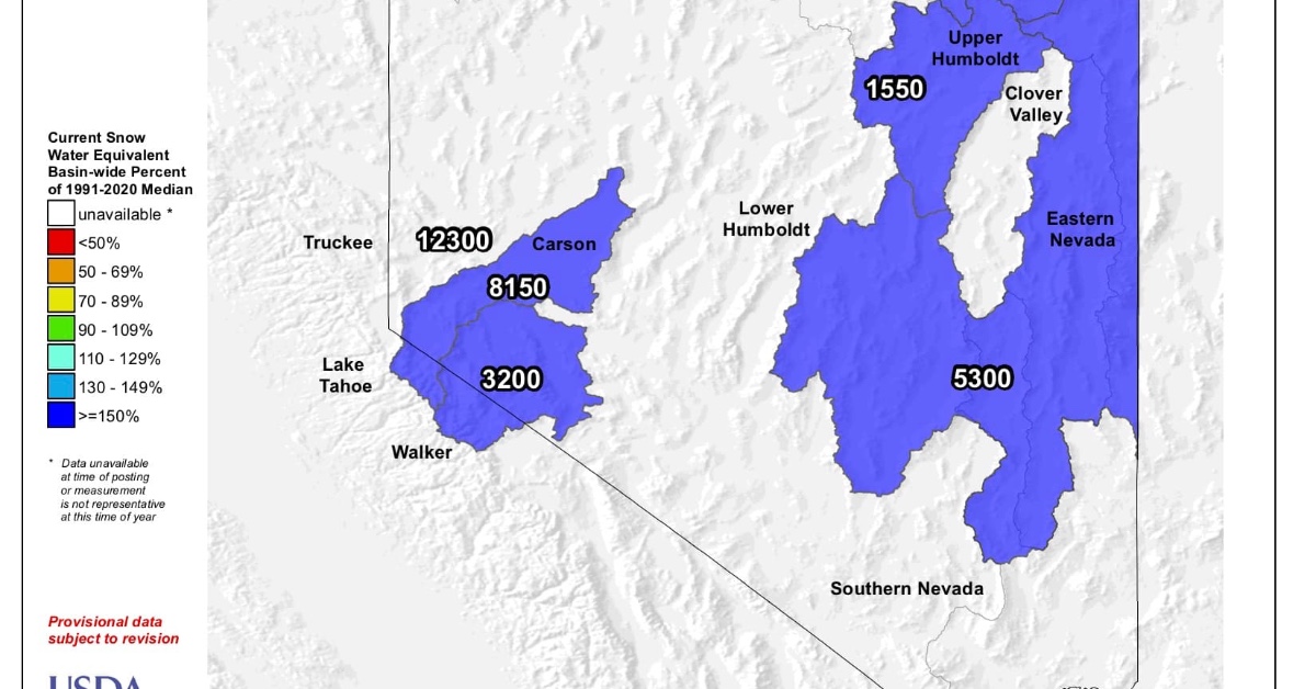 Lake Tahoe Snowpack is 8,150 Above Normal SnowBrains