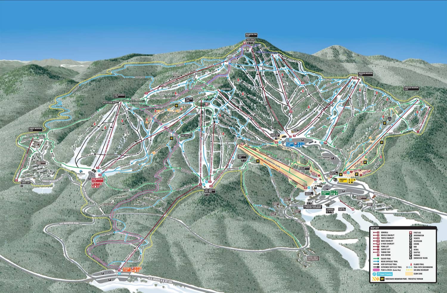 killington, trail map