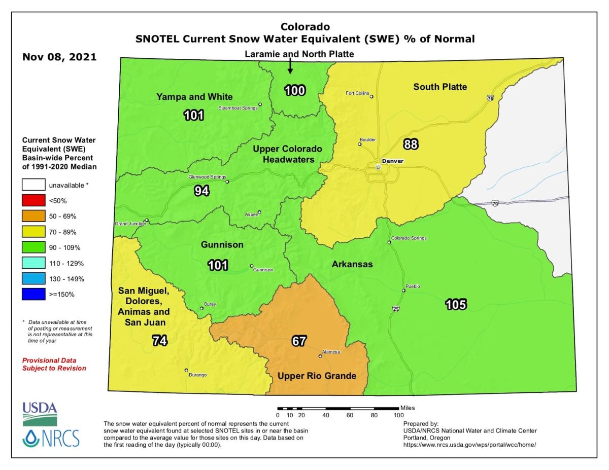 colorado, snowpack, 