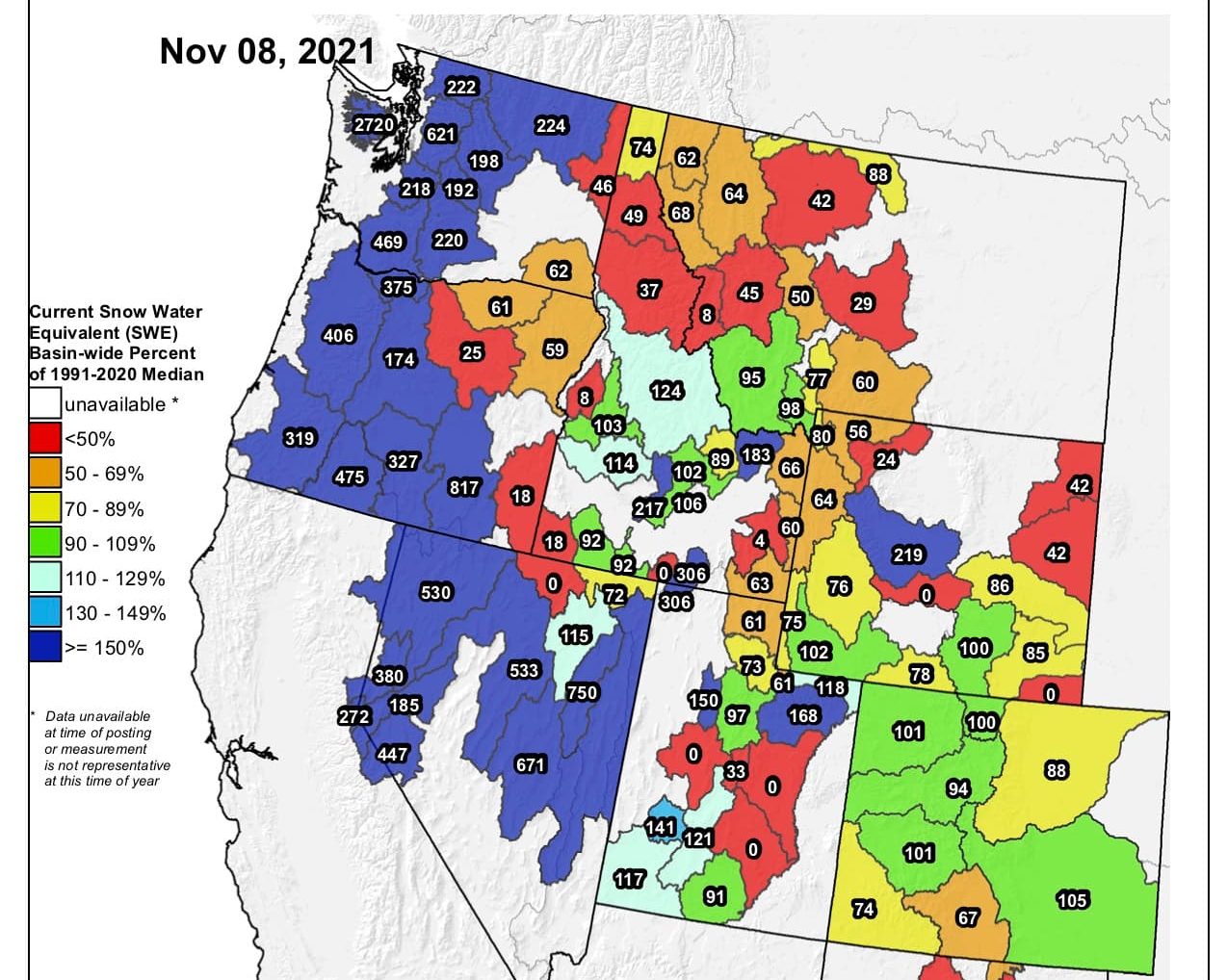 west, snowpack,