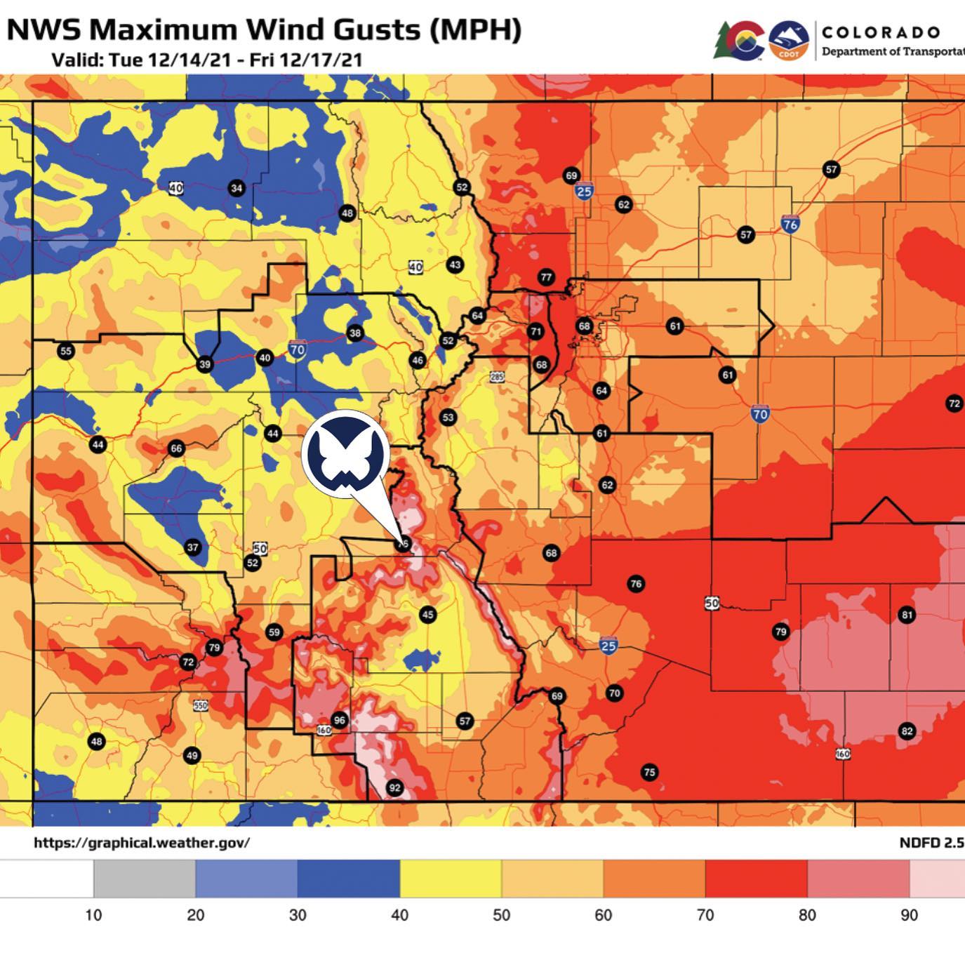 monarch mountain, wind hold, colorado