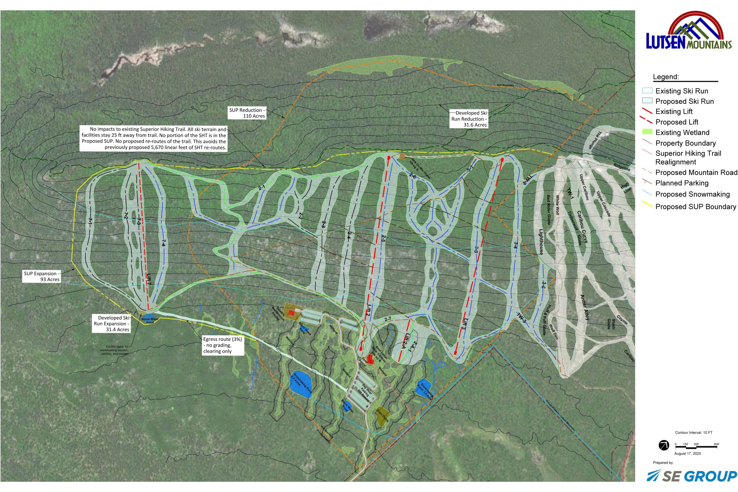 Lutsen Mountains, expansion, map