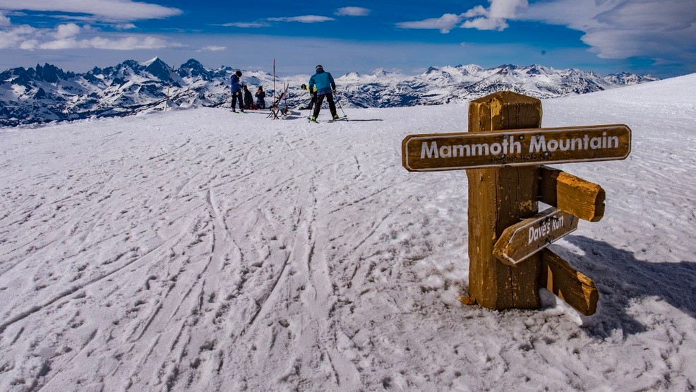 mammoth mountain, snowfall, ski resorts