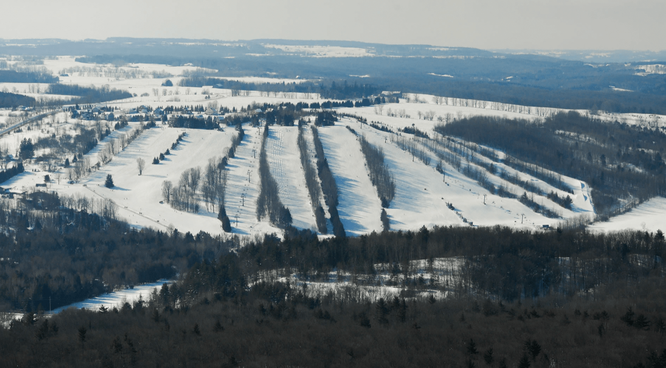 Private ski club aerial view