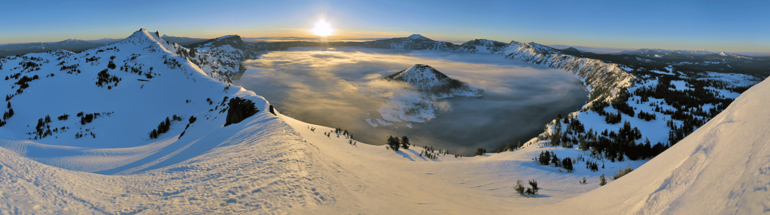 backcountry ski crater lake 