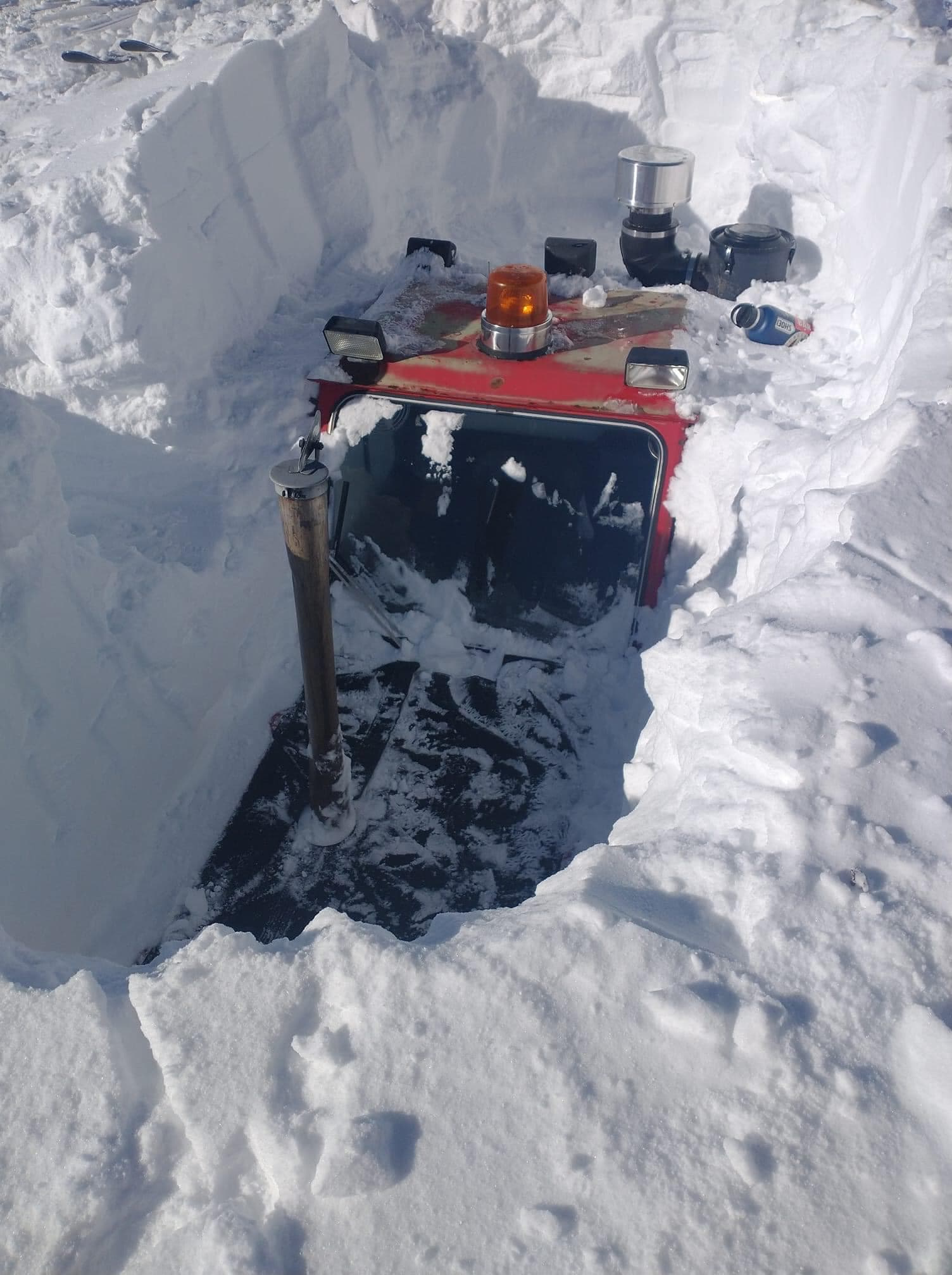 Wolf Creek Ski Area, CO, Dig Out Snowcat Completely Buried by